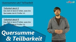 Quersumme und Teilbarkeit durch 3 9 und 6  Ziffernsumme [upl. by Avirt352]