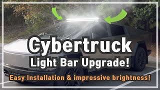 Cybertruck Light Bar Installation See the Difference After Dark [upl. by Ainit565]