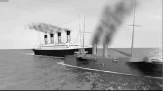 RMS Olympic collision with HMS Hawke 3DOld Version 2012 [upl. by Ellenrad282]