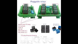 48 channel 724V pluggable relay module RS485 Modbus Remote IO Delay Switch [upl. by Belda52]