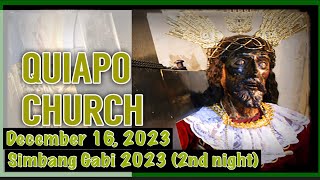 Quiapo Church Live Mass Today Simbang Gabi 2023 Night 2 December 16 2023 [upl. by Herzen]