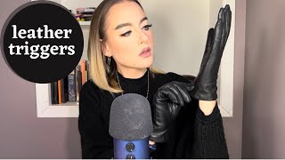 ASMR ✨ leather gloves [upl. by Sirdna]