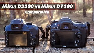 Nikon D3300 vs D7100  Comparativa en Español [upl. by Aiclef912]