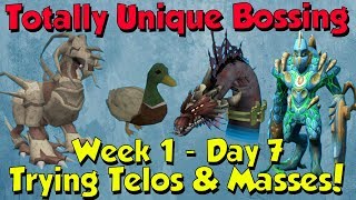 Week 1 Day 7  Attempting Telos amp Massing Runescape 3 Totally Unique Bossing 7 [upl. by Aulea575]