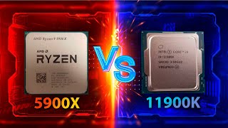 🔎Ryzen 9 5900X vs Core i911900K Rocket Lake против Zen 3 сравнение лучших топ CPU 2021 [upl. by Novi311]