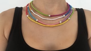 DIY Craft Cord Necklace [upl. by Waddle779]