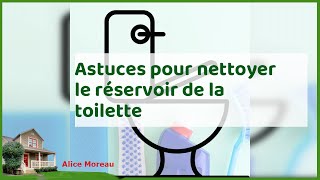 Nettoyer le reservoir de la toilette  astuces et conseils pratiques [upl. by Callie563]