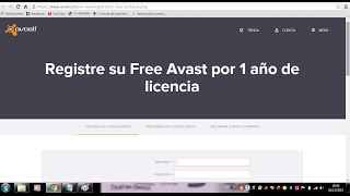 Registre su Free Avast por 1 año de licencia [upl. by Violetta]