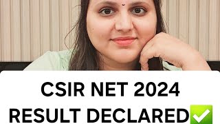 CSIR NET JULY 2024 RESULT DECLARED ✅️ [upl. by Atiekram65]