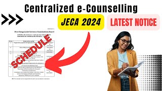 SCHEDULE OF COUNSELLING FOR JECA – 2024 🔴  LATEST NOTICE ON JECA makaut jeca wbjeeb [upl. by Supple]