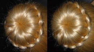 Frisuren mit DuttkissenDuttHochsteckfrisurDonut Hair Bun Updo HairstyleChignon TresséPeinados [upl. by Gertrude]