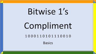 Bitwise compliment Basic [upl. by Pero]