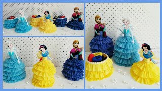 Porta Ligas o Coleteros de Princesas  Decoraciones con Botes de Soda [upl. by Cassandra638]