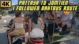 I Drive on Pattaya to Jomtien Bahtbu Route February 2024 Thailand [upl. by Glennon]