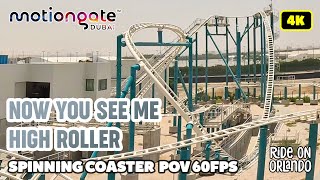 Now You See Me High Roller at Motiongate Dubai  On Ride POV 4K 60 FPS  Spinning Roller Coaster [upl. by Anivlek602]