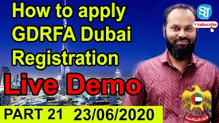 GDRFA Dubai Registration Process  Live DEMO  ICA smart registration  GDRFA Registration Steps [upl. by Schaumberger790]