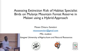 Extinction risk of forest habitat specialist birds on Mulanje Mountain  Moses Chisanu Samalani [upl. by Charo]