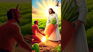 Jesus power of carrot 👹🔥🙏 jesus devil trendingshorts [upl. by Reyotal226]