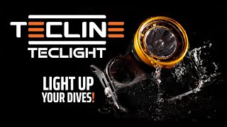 TECLINE TECLIGHT  light up your dives  Scuba Diving Main Light Focus 3900 lm Spot  Video [upl. by Annaujat]