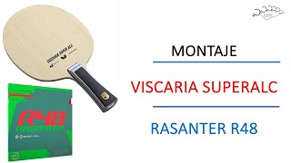 Montaje Butterfly Viscaria Super ALC y Gomas Andro Rasanter R48 [upl. by Berey]