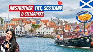 Anstruther  Cellardyke Fife Scotland  Best Fish amp Chips UK  Anstruther Fish Bar 4K  Ep 10 [upl. by Appilihp780]