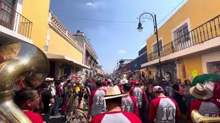 Banda Once Pueblos en el Carnaval de Cholula Batallón De Jerusalen  Domingo 2024 [upl. by Notneb]