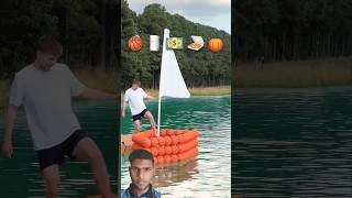 Will refrigerator boat hold mrbeast weight 🔥😱😨😭 shorts mrbeast boating boat experiment viral [upl. by Kazmirci402]