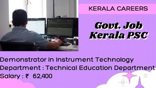 kerala PSC Demonstrator in instrument Technology for Technical Education Department [upl. by Aneeled326]