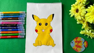 Part 23  how to draw a Pikachu ￼ Pokémon ViralPikachuDrawing TrendingPikachuEasyDrawing [upl. by Bernard381]