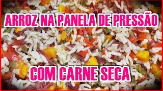 ARROZ DE PANELA DE PRESSÃO COM CARNE SECA 4 minutos [upl. by Norok]