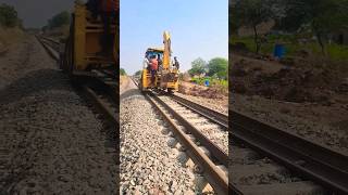 jcb rides railway track work in progress beed railway station mh explore subscribe viralshorts [upl. by Chaiken183]