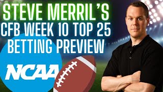 2024 College Football Week 10 Picks and Odds  Top 25 College Football Betting Preview amp Predictions [upl. by Llerol]