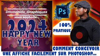 Comment créer une affiche Photoshop facile [upl. by Kerin]