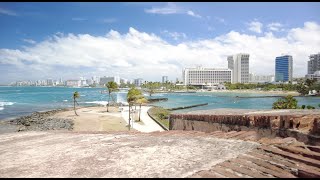 Caribe Hilton to Escambron Beach  Puerta de Tierra San Juan  Puerto Rico Silent Walking Tour 4K [upl. by Cnut]