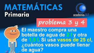 Problemas con unidades de CAPACIDAD  Ejercicios 3 y 4 [upl. by Ingmar]