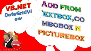 VBNet DataGridView  Add From TextBoxComboBox and PictureBoxImageColumn [upl. by Nosmirc]