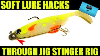 SOFT PLASTIC LURE HACKS THE THROUGH JIG STINGER HOOK RIG [upl. by Hoopes]