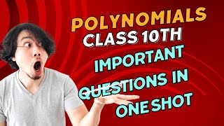 Polynomials  class 10th  extra questions  important questions  scholar planet [upl. by Robillard]