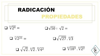 PROPIEDADES DE LA RADICACIÓN  Cómo aplicarlas de forma combinada [upl. by Sunday]