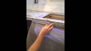 How to make your own granite tile countertop edge part 1 [upl. by Shanda]