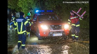 Letzter “Schütter” der DauerRegentage bringt Überflutungen in Alkoven  Straßham [upl. by Sualocin951]