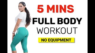 NO GYM FULL BODY WORKOUT✅ TONE Your Body FAST with this 5 Minute Full Body Workout Home Exercises [upl. by Daughtry]