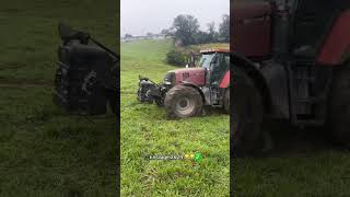 AGRICULTEURS  TRACTEUR A CHARGE ENLISE EN PENTE agriculturetracteurs🚜ensilage agriculteurs [upl. by Moe647]