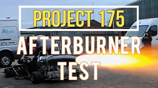 Project 175 Afterburner testing homemade jet GoKart World Record [upl. by Yllek769]