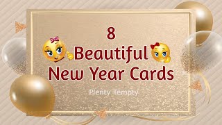 8 New Year Card Ideas  Happy New Year Greeting Cards Making  How to Make New Year Card  Handmade [upl. by Westphal]