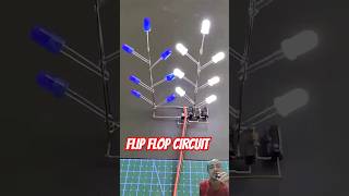 FlipFlop LED Chaser Circuit diy led electronics howtomake experiment lifehacks shorts [upl. by Aidam]