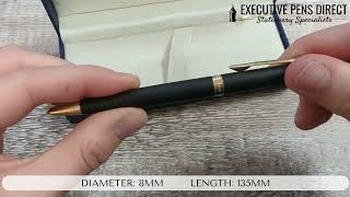 Waterman Hemisphere Matt Black Gold Trim Ballpoint Pen  Unboxing amp Writing [upl. by Jessalyn796]