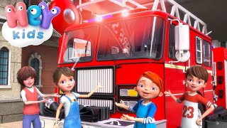 Pompierii 👨‍🚒 Mașină de pompieri 🚒 Cântec pentru copii  HeyKids [upl. by Jaffe118]