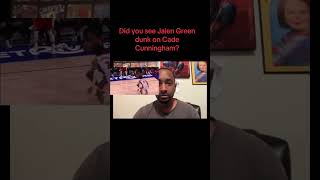 Did You See Jalen Green Dunk Over Cade Cunningham [upl. by Max]