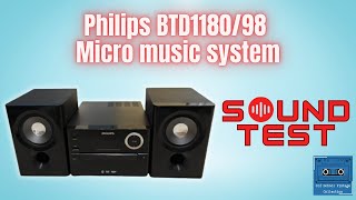 Philips BTD118098 Micro Hifi System Sound Test [upl. by Ashok]